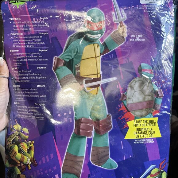 Teenage Mutant Ninja Turtles Raphael Child Halloween Costume Medium 8-10 5-7 Y - Picture 1 of 6
